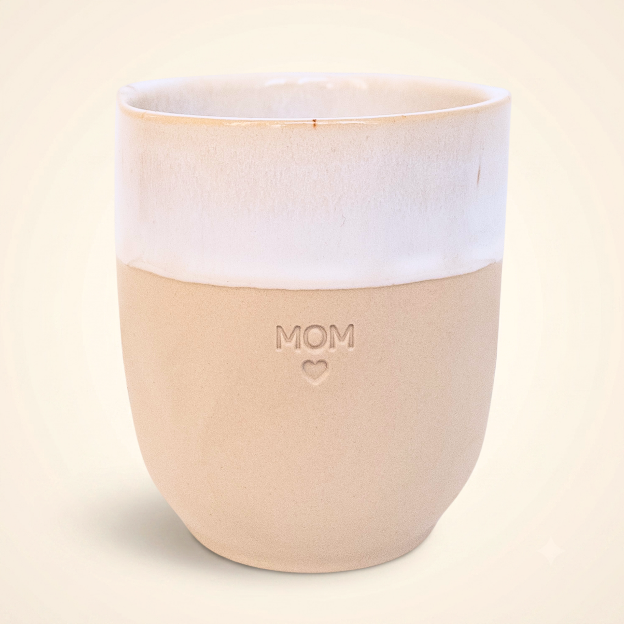 Steingut-Becher MOM